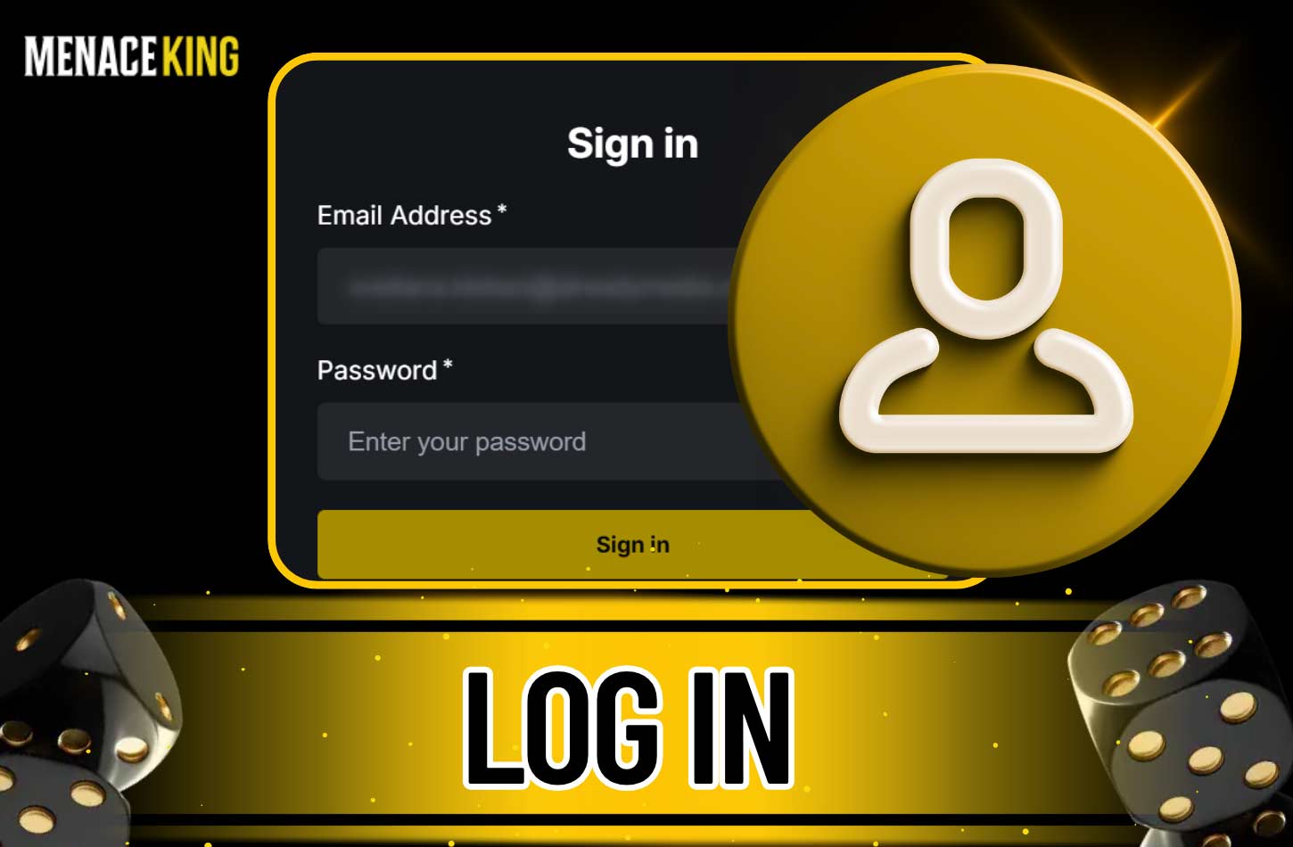 MenaceKing login procedure
